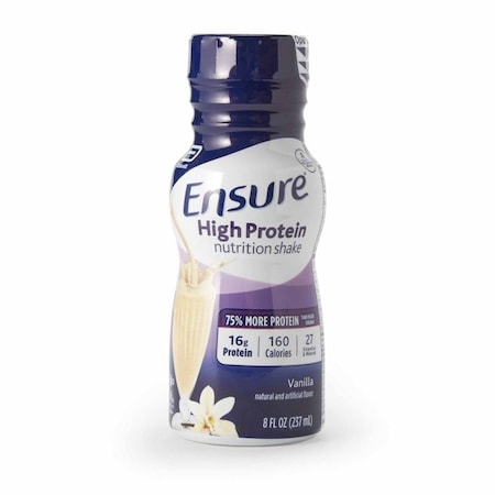 Ensure High Protein Shake Oral Supplement Vanilla Flavor Liquid 8 oz. Bottle, 6PK 64117